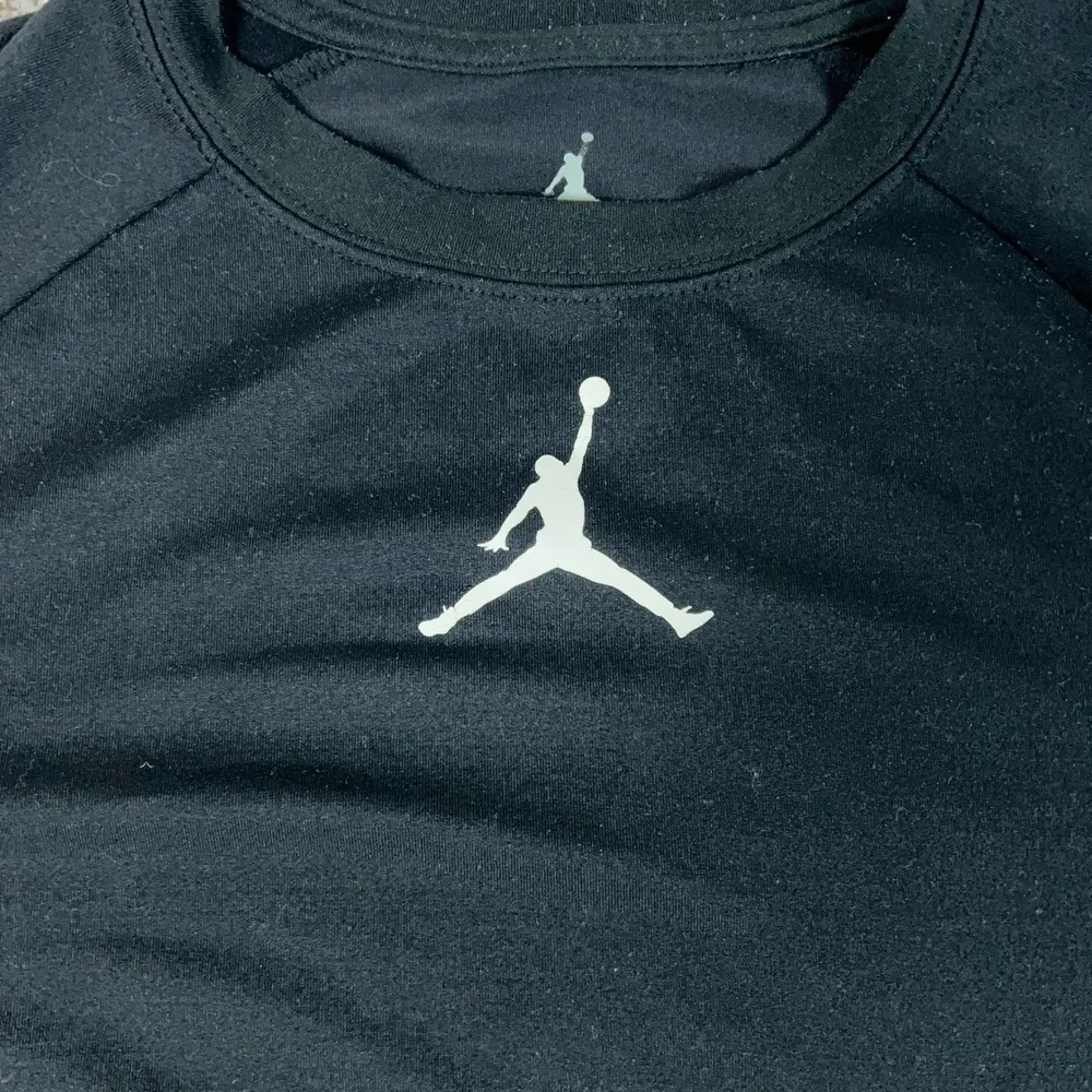 Jordan Shirt Men Large Black Activewear Jumpman Training Dri-FIT T Basketball